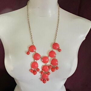 J. Crew Tangerine Orange Bubble Statement Necklace